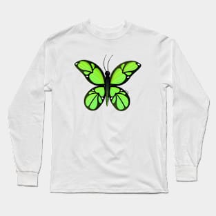 Butterfly Green Long Sleeve T-Shirt